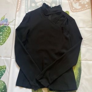 Zara black top with front cutouts